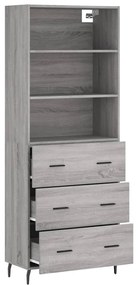 Ντουλάπι Γκρι Sonoma 69,5 x 34 x 180 εκ. Επεξεργασμένο Ξύλο 3189403