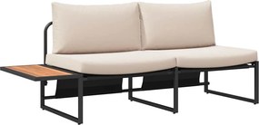 vidaXL Σέτ φαγητού για κήπο 3 pcs Taupe Ατσάλι
