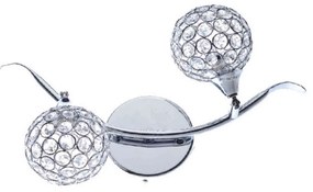 Φωτιστικό Τοίχου Crystal AD20120032B Chrome Crystal, Metal