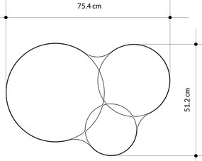Καθρέπτης τοίχου Gora Megapap χρώμα μαύρο 75,4x2,2x51,2εκ.