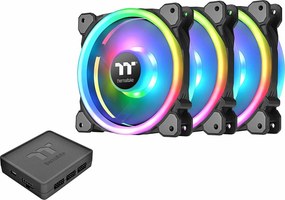Thermaltake CL-F072-PL12SW-A Riing Trio 12 RGB Premium Case Fan 120mm με Σύνδεση 4-Pin PWM 3Pack Fan