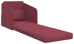 vidaXL Καναπές Κρεβάτι 2 σε 1 Μπορντό 65x80x83 εκ. Υφασμάτινος
