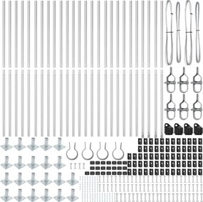 vidaXL Στύλος Περιφράξεων 26 pcs Γκρι 3,2 x 3,2 x 150 εκ