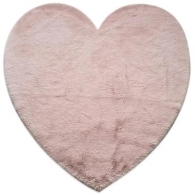 Παιδικό Γούνινο Χαλί (120x120) New Plan Puffy FC19 Heart Pink