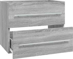 vidaXL Ντουλάπι Νιπτήρα Grey Sonoma 60x38,5x48 εκ. Επεξεργ. Ξύλο