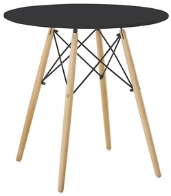 Τραπέζι RAPTOR Μαύρο MDF/Ξύλο Φ70x74cm - Ξύλο - 14600021