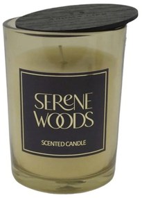 Αρωματικό Κερί Σε Δοχείο Serene Woods 833184 8x8x10,5cm Black-Beige Ankor Glass