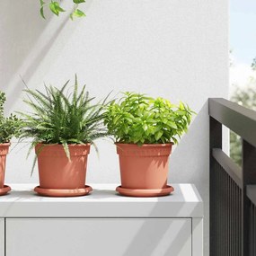 vidaXL Στρογγυλή Γλάστρα Λουλουδιών 6 pcs Κεραμιδί Ø 15 x 12 cm