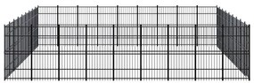Κλουβί Σκύλου Εξωτερικού Χώρου 74,65 μ² από Ατσάλι - Μαύρο