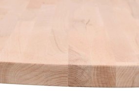 vidaXL Επιφάνεια Τραπεζιού Στρογγυλή Ø80x2,5 εκ. Μασίφ Ξύλο Οξιάς