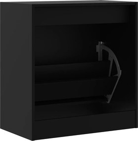 vidaXL Παπουτσοθήκη Μαύρη 60x34x63,5 εκ. από Επεξεργασμένο Ξύλο