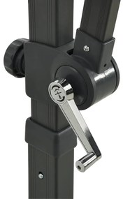 vidaXL Ομπρέλα Κρεμαστή Κήπου με Διπλή Οροφή Μαύρη 250 x 250 εκ.