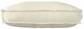 vidaXL Μαξιλάρι παλέτας για πλάτη Κρεμ 70 x 40 x 12 cm Ύφασμα Oxford