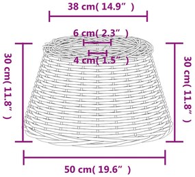 ΚΑΠΕΛΟ ΦΩΤΙΣΤΙΚΟΥ ΟΡΟΦΗΣ ΚΑΦΕ Ø50X30 ΕΚ. ΑΠΟ WICKER 364379