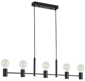 Κρεμαστό Φωτιστικό Οροφής 5xE27 120x95cm Adept Homelighting-77-8249-Μαύρο 77-8249