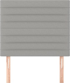 vidaXL Κεφαλάρι Ανοιχτό Γκρι 80x5x118/128 εκ. Ύφασμα