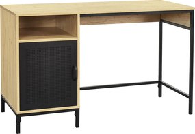 Γραφείο Με Ντουλάπι (120x48x75) Spitishop Vivo Natural/Black