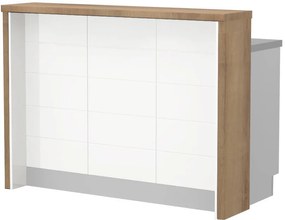 Πάγκος νησίδας Hudson-Μήκος: 135 εκ.-Λευκό-Pacific Walnut