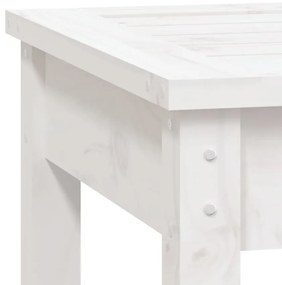 vidaXL Παγκάκι Κήπου Λευκό 80x44x45 εκ. από Μασίφ Ξύλο Πεύκου