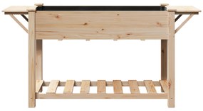 vidaXL Κήπος Γλάστρας με Ράφια 155x59x76 εκ. Μασίφ Ξύλο Πεύκου