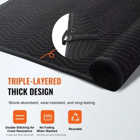 VEVOR Sound Dampening Blanket, 96&quot; x 80&quot;, Extra Large Studio Grommeted Soundproof Blanket with Grommets, Light Blocker for Door Acoustic Noise Blocking Blanket Studio Sound Absorption Sheet, Black