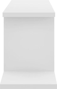 vidaXL Ράφι Τηλεόρασης Επιτοίχιο Λευκό 125x18x23 εκ. από Επεξ. Ξύλο
