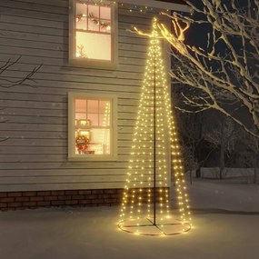 vidaXL Χριστουγεννιάτικο Δέντρο Κώνος 310 LED Θερμό Λευκό 100x300 εκ.
