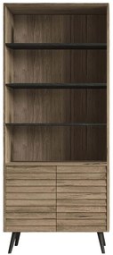 Βιβλιοθήκη 787CDL1508 80x29x190cm Walnut