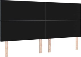 vidaXL Κεφαλάρι με κεφαλάρι Σκούρο Γκρι 200 cm Τεχνητό Δέρμα