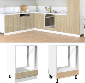 vidaXL Ντουλάπι για Φούρνο Sonoma Δρυς 60x46x81,5 εκ. Επεξ. Ξύλο
