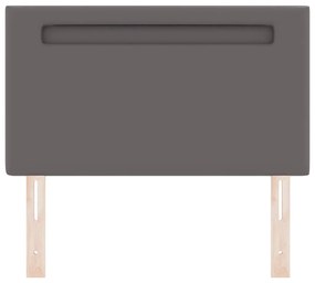 vidaXL Κεφαλάρι Επιτοίχιο με κεφαλάρι Γκρι 90 cm PVC