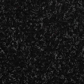 Πατάκια Σκάλας Αυτοκόλλητα 5 τεμ. Μαύρα 56x17x3 εκ Βελονιασμένα - Μαύρο