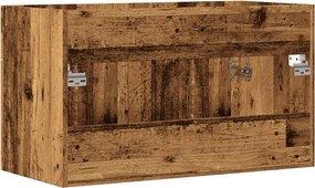 vidaXL Ντουλάπι Νιπτήρα Μπάνιου Παλιό Ξύλο 90x38,5x46 εκ. Επεξ. Ξύλο
