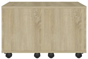 vidaXL Τραπεζάκι Σαλονιού Sonoma Δρυς 60 x 60 x 38 εκ. από Επεξ. Ξύλο
