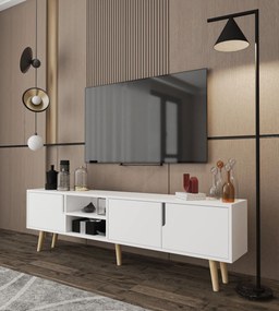 Έπιπλο Τηλεόρασης Λευκό FLEBRO 180x53x30