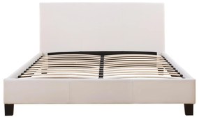 Επενδυμένο Κρεβάτι με Στρώμα BECCA Διπλό Λευκό Τεχνόδερμα 150x200εκ. 157x207x96 εκ.