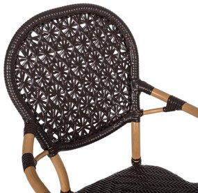 Καρέκλα - Πολυθρόνα C5926.01 Αλουμινίου Bamboo Look Καφέ και Καφέ Rattan 56x62x95Yεκ. 56x62x95 εκ.