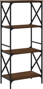 vidaXL Βιβλιοθήκη 4 Επιπέδων Καφέ Δρυς 59 x 35 x 132 εκ. Επεξεργ. Ξύλο