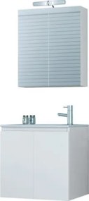 Drop Verona 55x35 White Gloss - Πάγκος με Νιπτήρα &amp; Κρυφοντουλαπο