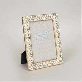 Κορνίζα Για Φωτογραφία 13x18cm 756-12011 17,2x22,2x1,5cm White-Gold Estheti Home Polyresin