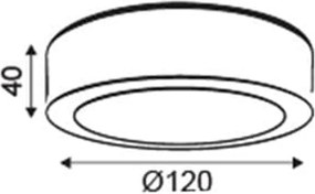 LED Panel Slim Επίτοιχο Στρογγυλό 8W ενδιάμεσο φως 4000K 500lm Λευκό