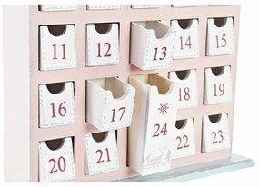 Εορταστικό Ημερολόγιο DKD Home Decor Ξύλο Σπίτι (27 x 7 x 40 cm) (x2)