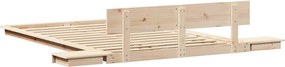 vidaXL Σκελετός Κρεβατιού Καφέ 140 x 190 cm ξύλο