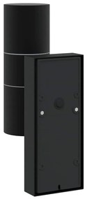 vidaXL Εξωτερικά Φωτιστικά Τοίχου 2 pcs Μαύρο 7 x 10 x 22 εκ