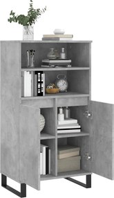 vidaXL Ντουλάπι Γκρι σκυροδέματος 60x36x110 εκ. από Επεξεργασμένο Ξύλο