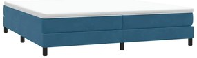 vidaXL Κρεβάτι Boxspring χωρίς Στρώμα Σκούρο Μπλε 200x220 εκ Βελούδινο