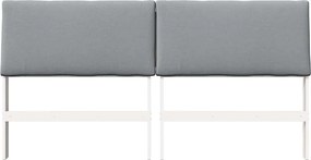 vidaXL Ταπετσαρισμένο κεφαλάρι Ανοιχτό γκρι 180 cm