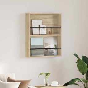 vidaXL Ράφι Περιοδικών Δρύς Sonoma 60 x 12 x 70 εκ Επεξεργασμένο Ξύλο