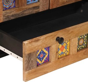 vidaXL Highboard Φυσικό 60 x 33,5 x 100 εκ. Στερεό ξύλο μάνγκο