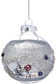 JΚ Home Décor - Μπάλα Γυάλινη Διάφανη 7cm S/3